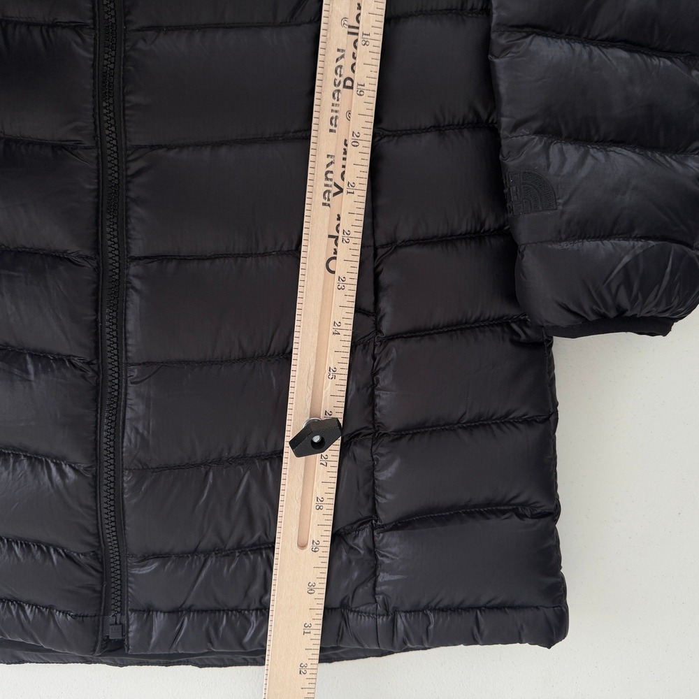 The North Face Puffer Jacket Small Womens Black Hooded Down Parka Jenae - Picture 11 of 12